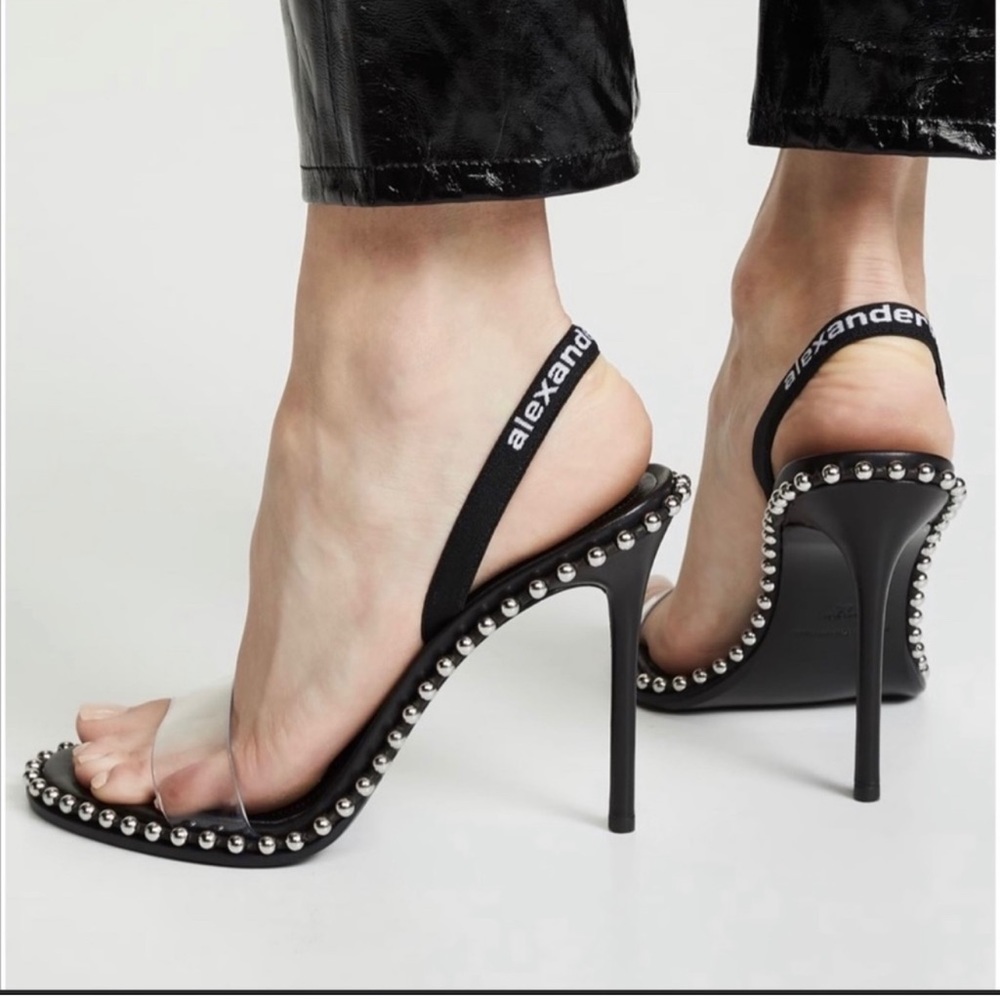 Alexander Wang Nova Studded PCV Slingback Sandals